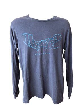 Yosemite Conservancy Shirt Mens L Navy Long Sleeve National Park Hiking Outdoor